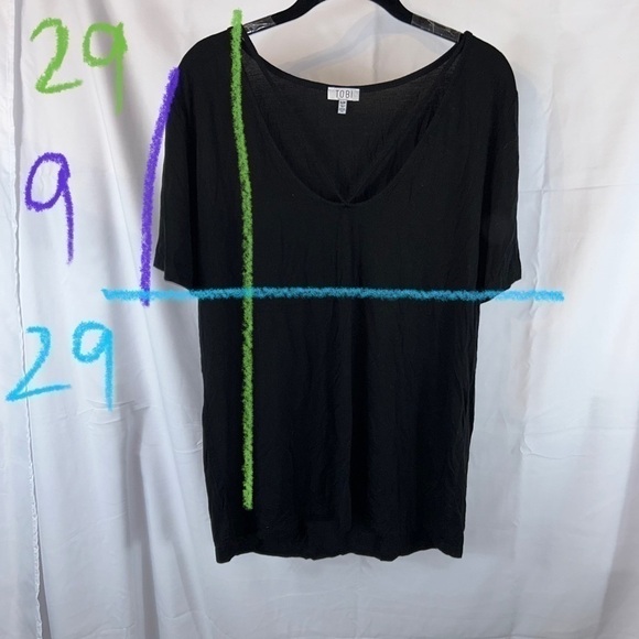 Tobi Shirt Strappy V-Neck Top Short Sleeve Pullover Flowy Oversized Top - Picture 6 of 8